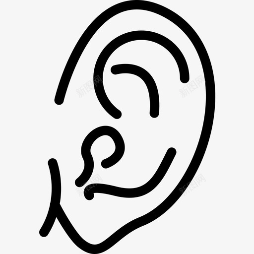 耳朵健康与健康2线性图标svg_新图网 https://ixintu.com 健康与健康2 线性 耳朵