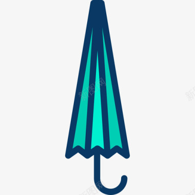 伞男式配件8线型颜色图标图标