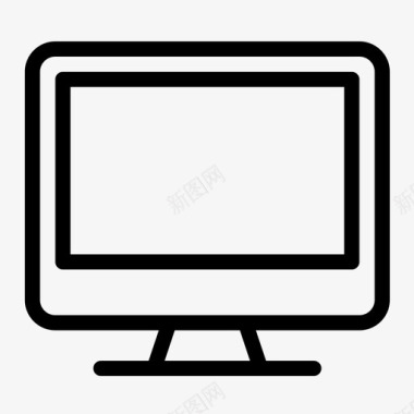 电脑显示器屏幕流媒体图标图标