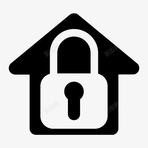 隐私家房子图标svg_新图网 https://ixintu.com 保险箱 安全 家 房子 秘密 隐私