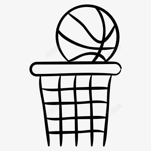 篮球体育手绘图标svg_新图网 https://ixintu.com 体育 图标 手绘 篮球