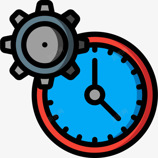 时钟时间管理33线性颜色图标svg_新图网 https://ixintu.com 时钟 时间管理33 线性颜色