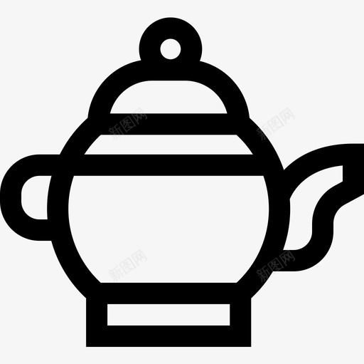 茶壶英国15直纹图标svg_新图网 https://ixintu.com 直纹 英国 茶壶