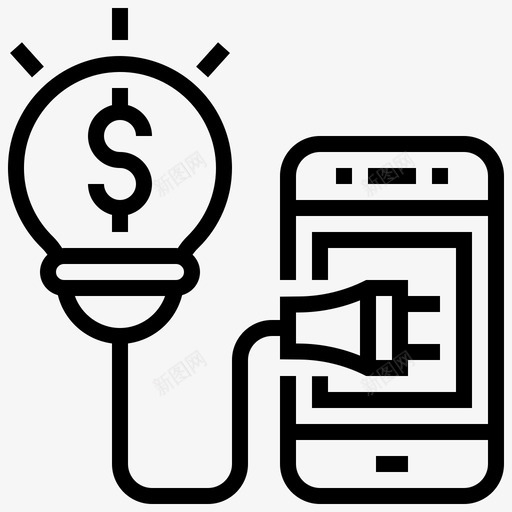 创意智能手机技术图标svg_新图网 https://ixintu.com 创意 手机 技术 智能 现金 社会