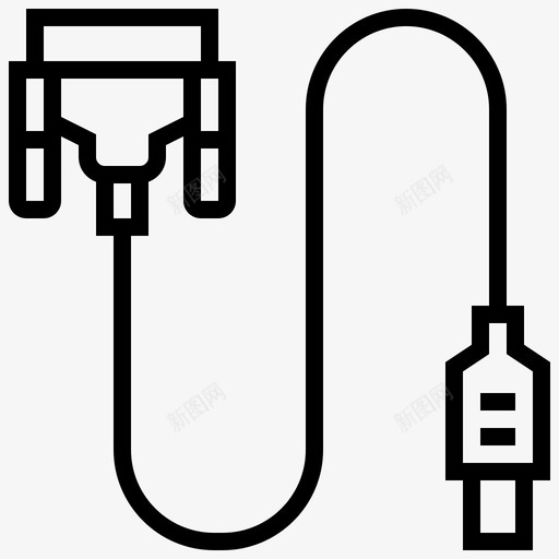 显示电缆通信连接器图标svg_新图网 https://ixintu.com 显示 电缆 端口 类型 连接器 通信