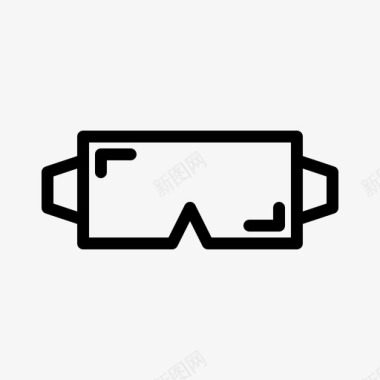 眼镜护目镜劳动图标图标