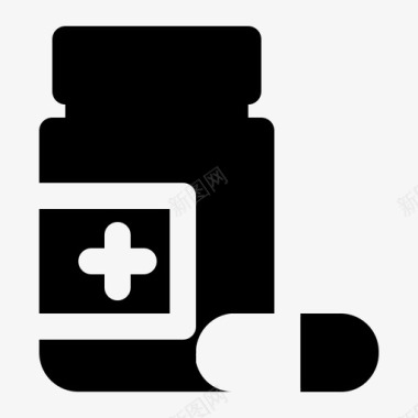 药品电子商务健康图标图标