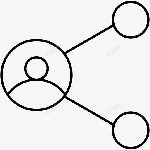 网络头像连接图标svg_新图网 https://ixintu.com 业务 图标 头像 技术 用户 线图 网络 连接 配置文件