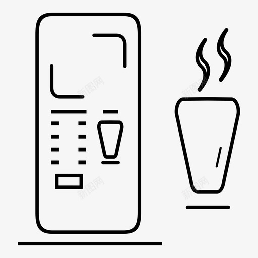自助机自动售货机咖啡机图标svg_新图网 https://ixintu.com 咖啡机 小工 工具 电子设备 自动售货机 自助机