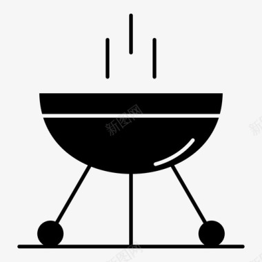 烧烤烹饪餐厅和酒吧图标图标