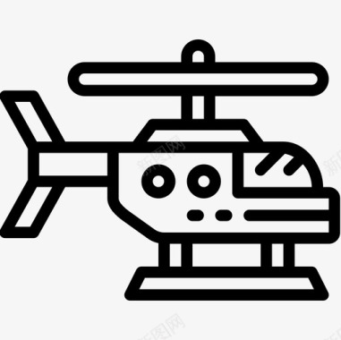 直升机士兵3直线型图标图标