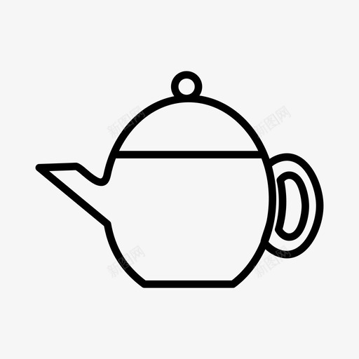 茶壶咖啡杯咖啡店图标svg_新图网 https://ixintu.com 厨房用品 咖啡店 咖啡杯 热饮 茶壶