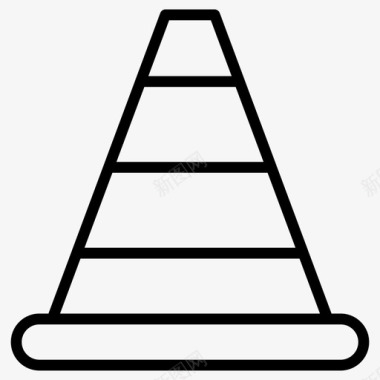 圆锥体障碍物方块图标图标
