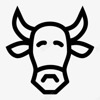 牛动物公牛图标图标