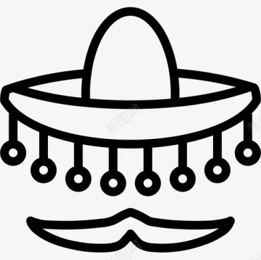 墨西哥帽墨西哥15直纹图标图标