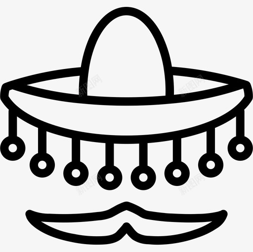 墨西哥帽墨西哥15直纹图标svg_新图网 https://ixintu.com 墨西哥 直纹