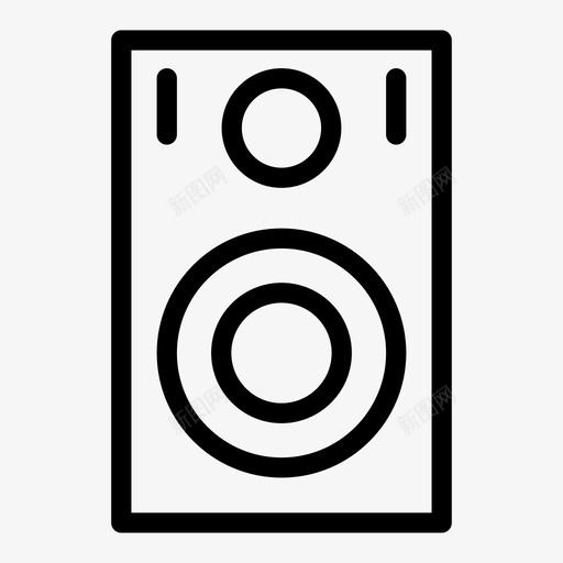 低音扬声器音频音量图标svg_新图网 https://ixintu.com 低音扬声器 扬声器 网络用户界面线图标 音乐 音量 音频