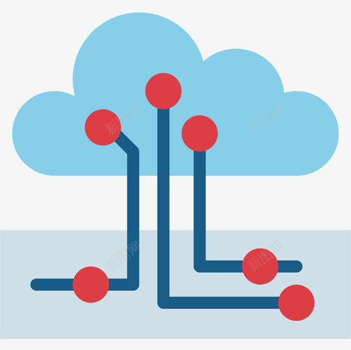 数据技术64扁平图标svg_新图网 https://ixintu.com 扁平 技术 数据