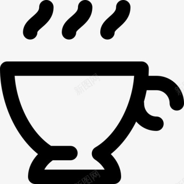 咖啡杯杂项63轮廓图标图标