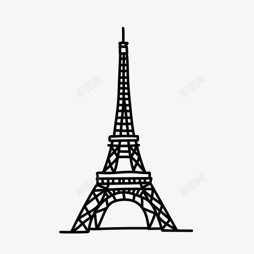 埃菲尔铁塔建筑地标图标svg_新图网 https://ixintu.com 世界 地标 埃菲尔铁塔 建筑 旅游