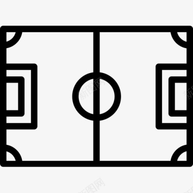 足球场运动和游戏9线性图标图标