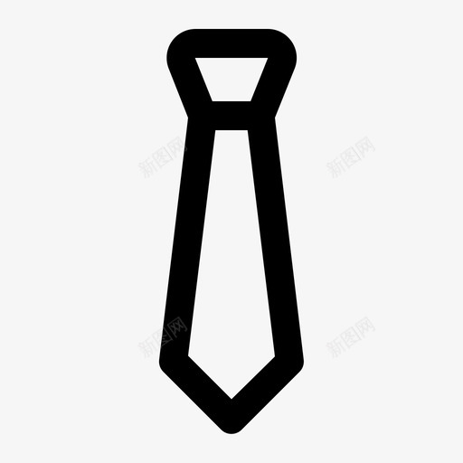 领带正式的男士图标svg_新图网 https://ixintu.com 办公室 办公用品 正式的 男士 西装 领带