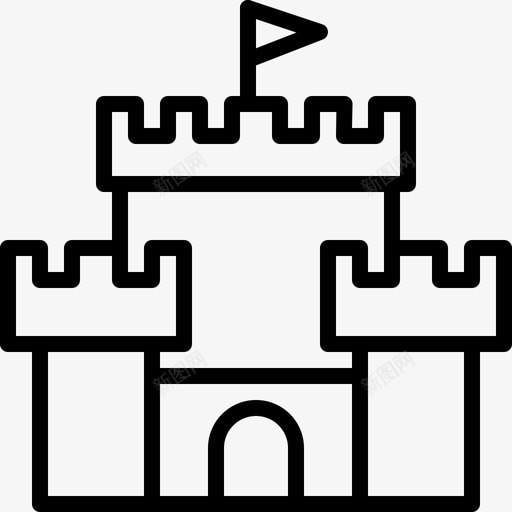 堡垒建筑城堡图标svg_新图网 https://ixintu.com 城堡 堡垒 安全 建筑 要塞 轮廓 酒厂 酿酒