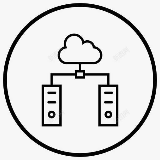 云网络通信设备1概述图标svg_新图网 https://ixintu.com 云网 概述 网络 通信设备