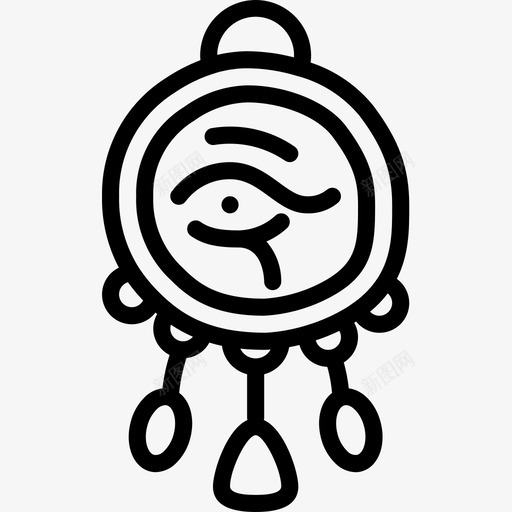 护身符考古学线状图标svg_新图网 https://ixintu.com 护身符 线状 考古学