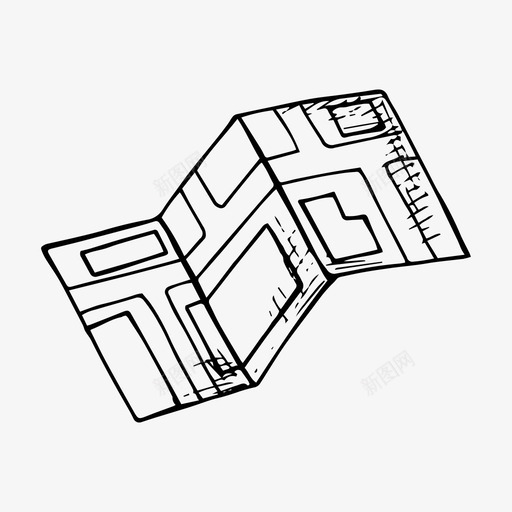 地图定位行程图标svg_新图网 https://ixintu.com 地图 定位 行程