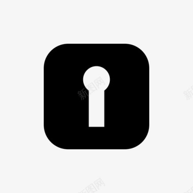 钥匙孔门钥匙挂锁孔图标图标