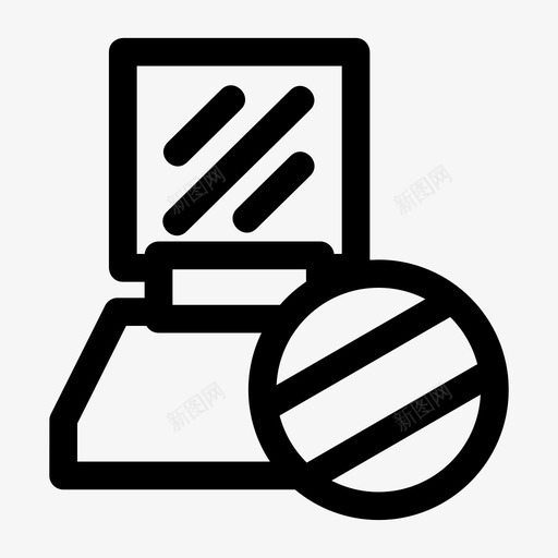 粉状美容紧致图标svg_新图网 https://ixintu.com 化妆品 套装 粉状 紧致 美容