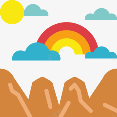 彩虹第五季平坦图标图标