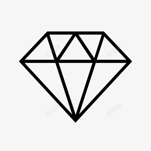 钻石水晶宝石图标svg_新图网 https://ixintu.com 宝石 水晶 珠宝 钻石