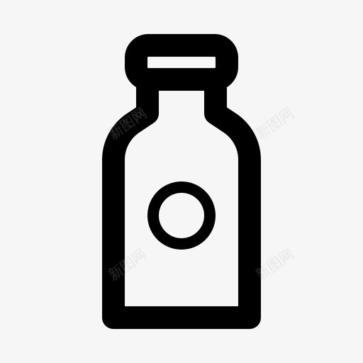 瓶装牛奶饮料健康食品饮料001线图标svg_新图网 https://ixintu.com 健康食品饮料001线 瓶装牛奶 饮料