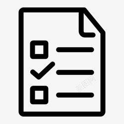 服务列表复选框检查列表菜单图标高清图片