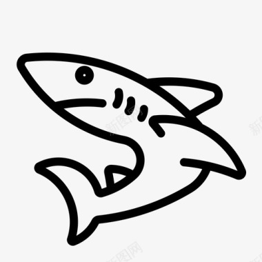 鲨鱼动物食物图标图标