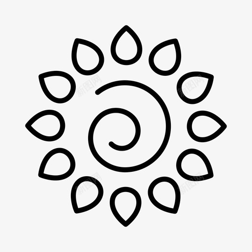 部落图案人类学纹身图标svg_新图网 https://ixintu.com 人类学 纹身 部落 部落图案 部落太阳