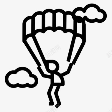 降落伞冒险36直线型图标图标