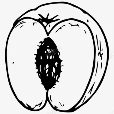 桃子食物水果图标图标