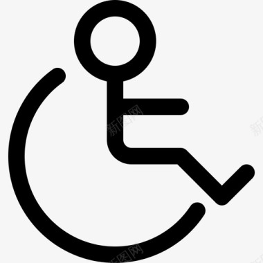 坐轮椅的人图标