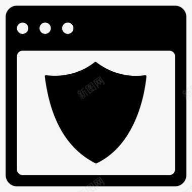 网站安全互联网安全网络保护图标图标