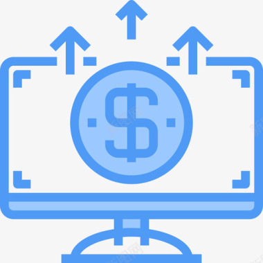 银行金融货币5蓝色图标图标