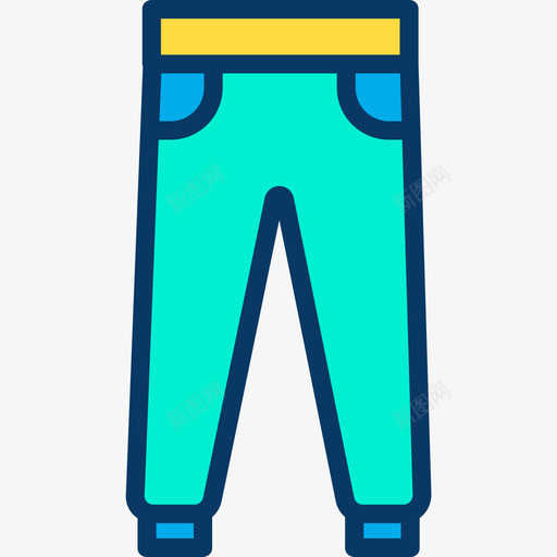 牛仔裤衣服和时尚5线性颜色图标svg_新图网 https://ixintu.com 时尚 牛仔裤 线性 衣服 颜色