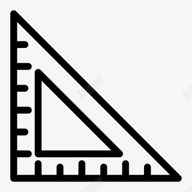 量角器罗盘几何图标图标