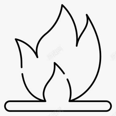 燃烧器火火焰图标图标