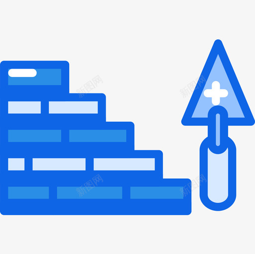 砖墙建筑99蓝色图标svg_新图网 https://ixintu.com 建筑99 砖墙 蓝色