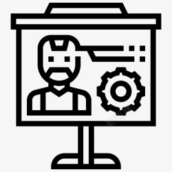 人工计划演示android机器人图标高清图片