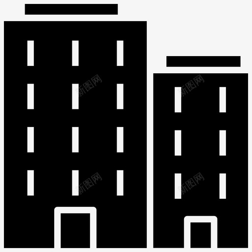 企业建筑城市图标svg_新图网 https://ixintu.com 企业 城市 填充 建筑 投资 敏捷 组合 黑色