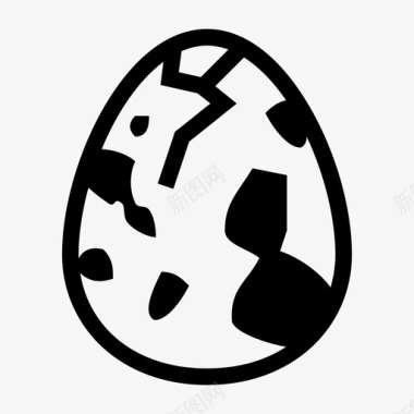 鸡蛋鸡肉碎鸡蛋图标图标